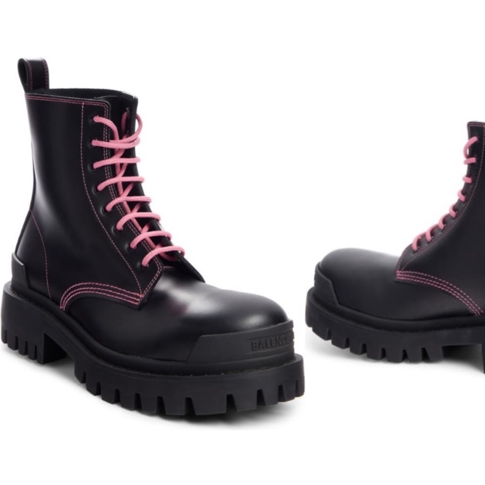 Balenciaga strike combat boots in pink, size 39, women’s 9.